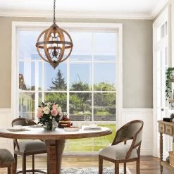 Hot Sale LNC Crystal Drop Globe Geometric Chandelier - 3 Lights