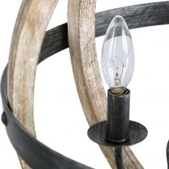 LNC Small Orb Geometric Chandelier Light - 3 Lights-Clearance Lighting