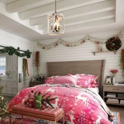 LNC White Farmhouse Drum Chandelier - 4 Lights Hot Sale 23 LNC White Farmhouse Drum Chandelier - 4 Lights Hot Sale