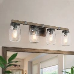 LNC Mason Jar Vanity Light