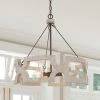 Hot Sale LNC Rustic Wooden Drum Chandelier-3 Lights