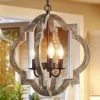 Lighting LNC Round Lantern Chandelier - 3 Lights