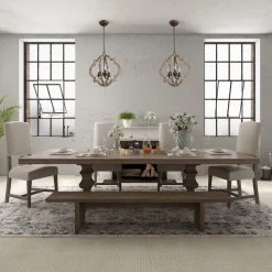 LNC Round Lantern Chandelier - 3 Lights-Open Box