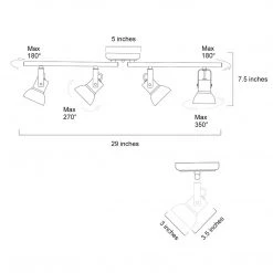 Uolfin LNC Gold Track Light-4 Lights-Clearance Lighting