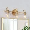Modern Lighting LNC Gold Clear Glass Wall Sconce - 3 Lights 1 Modern Lighting LNC Gold Clear Glass Wall Sconce - 3 Lights