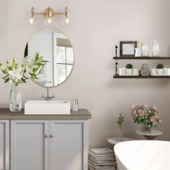 Modern Lighting LNC Gold Clear Glass Wall Sconce - 3 Lights 20 Modern Lighting LNC Gold Clear Glass Wall Sconce - 3 Lights