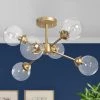 Modern LNC Semi-flush Mount Ceiling Light-6 Lights