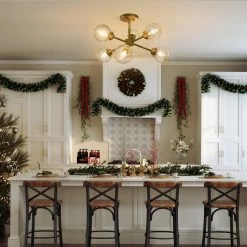 Modern LNC Semi-flush Mount Ceiling Light-6 Lights