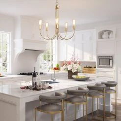 Uolfin Lighting LNC Slim Chandelier - 5 Lights-Clearance