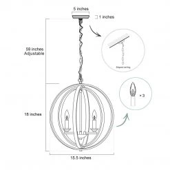 Hot Sale LNC Modern Gold Orb Chandeliers- 3 Lights 19 Hot Sale LNC Modern Gold Orb Chandeliers- 3 Lights