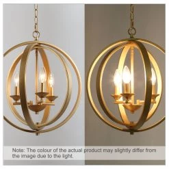 Hot Sale LNC Modern Gold Orb Chandeliers- 3 Lights 20 Hot Sale LNC Modern Gold Orb Chandeliers- 3 Lights