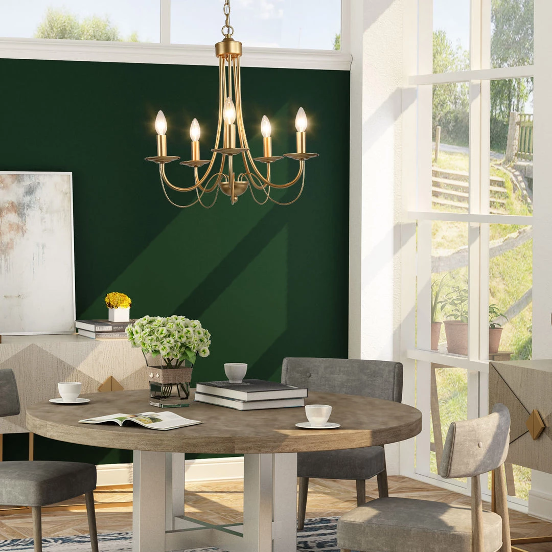 LNC Modern French Country Style Chandelier-6 Lights 4 LNC Modern French Country Style Chandelier-6 Lights