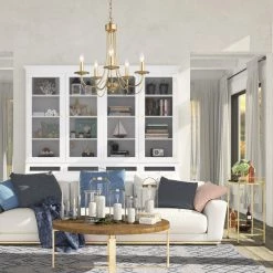 LNC Modern French Country Style Chandelier-6 Lights 18 LNC Modern French Country Style Chandelier-6 Lights