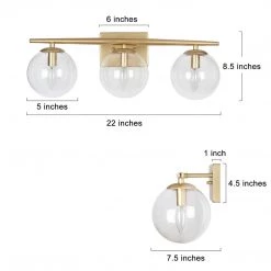 Modern LNC Elegent 3-light Bath Light Lighting 18 Modern LNC Elegent 3-light Bath Light Lighting