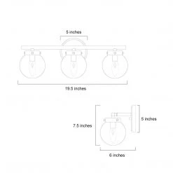 Modern LNC Gold Vanity With Orb Glasses Lighting