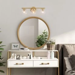 Modern LNC Gold Vanity With Orb Glasses Lighting