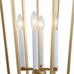 Uolfin LNC Gold Geometric Chandelier - 4 Lights
