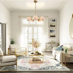 Uolfin LNC Cream And Rosegold Chandelier Lighting