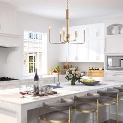 LNC Modern French Parlor Chandelier-6 Lights