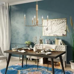 LNC Modern French Parlor Chandelier-6 Lights