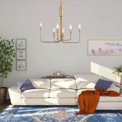 LNC Modern French Parlor Chandelier-6 Lights