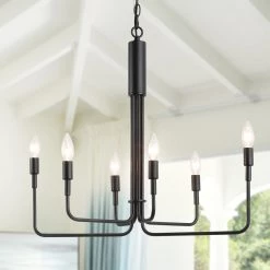 LNC Modern French Parlor Chandelier-6 Lights