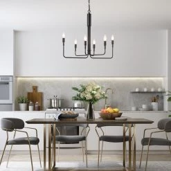 LNC Modern French Parlor Chandelier-6 Lights