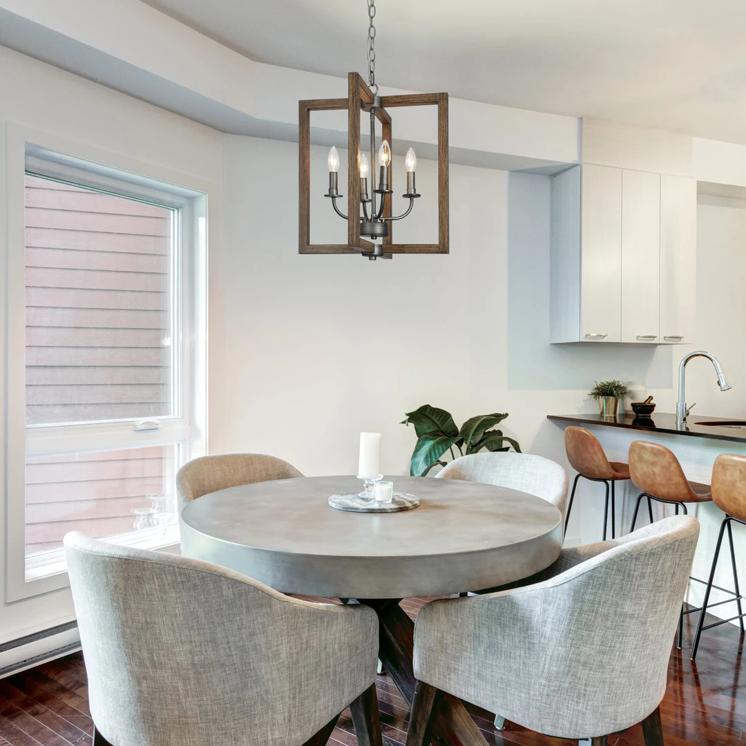 LNC Square Frame Chandeliers - 4 Lights 6 LNC Square Frame Chandeliers - 4 Lights