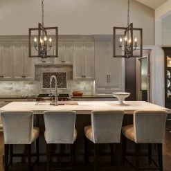 LNC Square Frame Chandeliers - 4 Lights 16 LNC Square Frame Chandeliers - 4 Lights