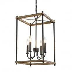 Lighting LNC Rectangle Farmhouse Hanging Light-Open Box