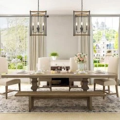 Lighting LNC Rectangle Farmhouse Hanging Light-Open Box