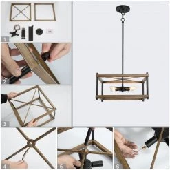 Uolfin LNC Geometric Box Chandelier-Clearance