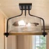 LNC Basket Glass Semi-flush Light-Clearance