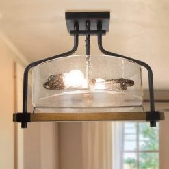 LNC Basket Glass Semi-flush Light-Clearance