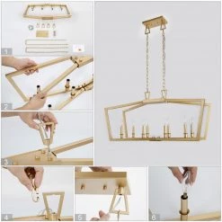 LNC Modern Kitchen Island Chandelier-8 Lights Hot Sale