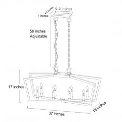 LNC Modern Kitchen Island Chandelier-8 Lights