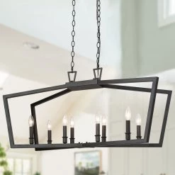 LNC Modern Kitchen Island Chandelier-8 Lights