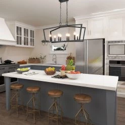 LNC Modern Kitchen Island Chandelier-8 Lights