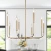 Modern LNC Simple Gold Metal Chandelier - 8 Lights