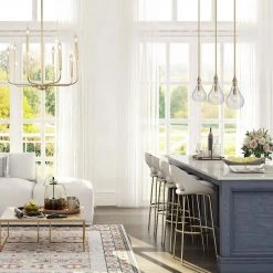 Modern LNC Simple Gold Metal Chandelier - 8 Lights