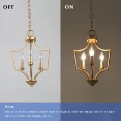 Lighting LNC Gold Metal Modern Hanging Light-3 Lights