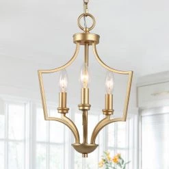 Lighting LNC Gold Metal Modern Hanging Light-3 Lights
