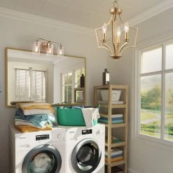 Lighting LNC Gold Metal Modern Hanging Light-3 Lights