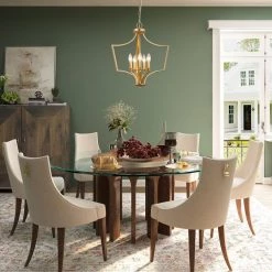 Hot Sale LNC Gold Modern Lantern Chandelier-5 Lights