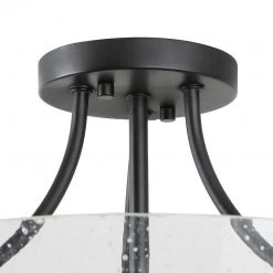 Hot Sale LNC Drum-shaped Modern Glass Semi-Flush Light