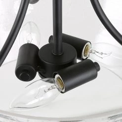 Hot Sale LNC Drum-shaped Modern Glass Semi-Flush Light