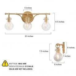 LNC Modern Vanity Light-3 Lights Lighting 18 LNC Modern Vanity Light-3 Lights Lighting