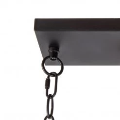 LNC Rectangle Farmhouse Wood Chandeliers-8 Lights