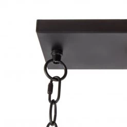 LNC Rectangle Farmhouse Wood Chandeliers-Open Box