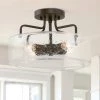 LNC Clear-glass Semi-flush Mount Ceiling Light-Clearance